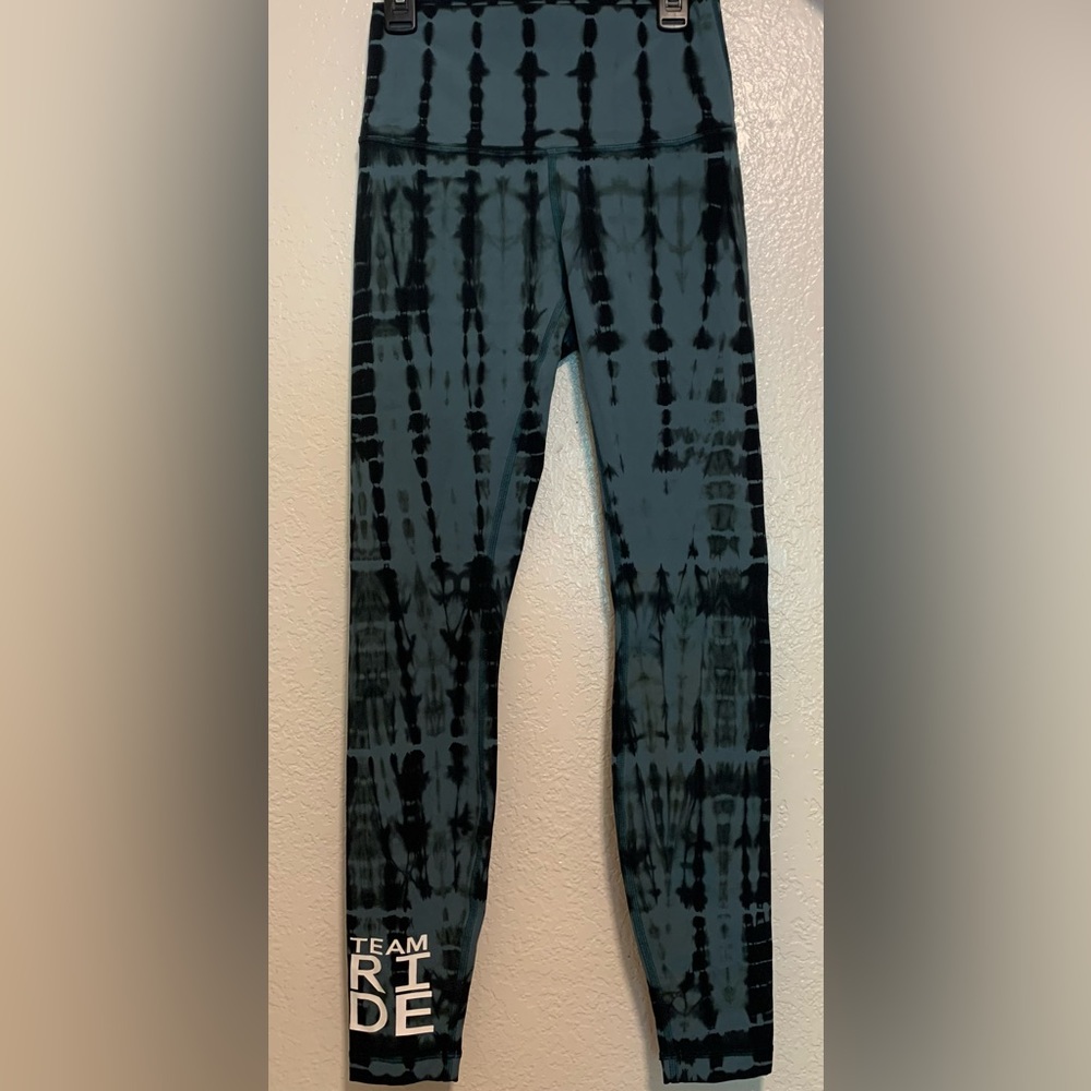 Rare Lululemon Team Ride Teal/Green/Black Tye Dye Leggings Size(4) L60118LW5BC4S